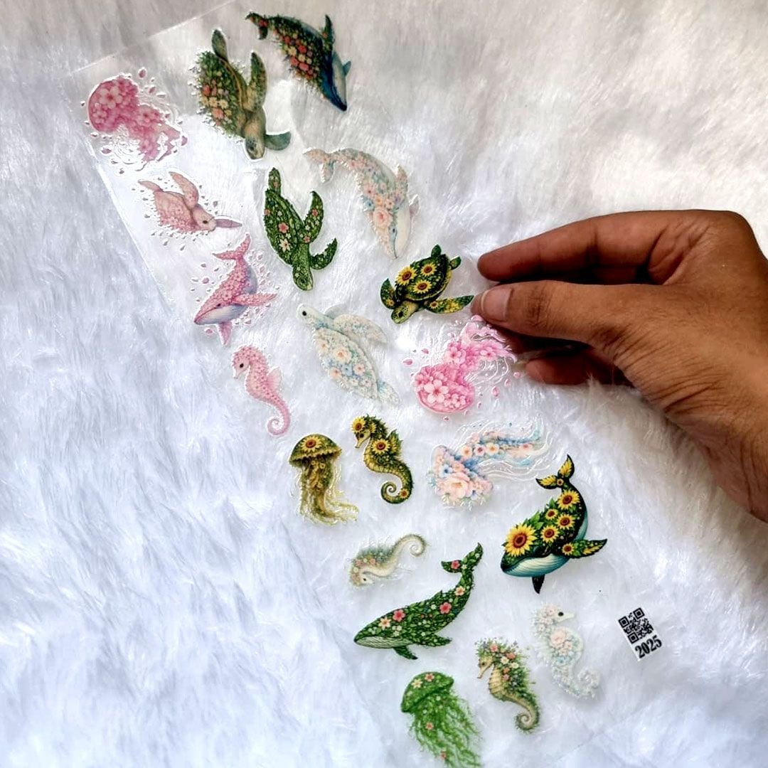 Ocean Sea Animal UV DTF Resin Sticker