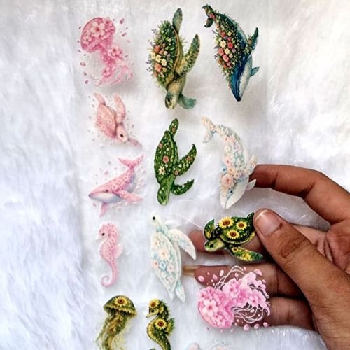 Ocean Sea Animal UV DTF Resin Sticker hover