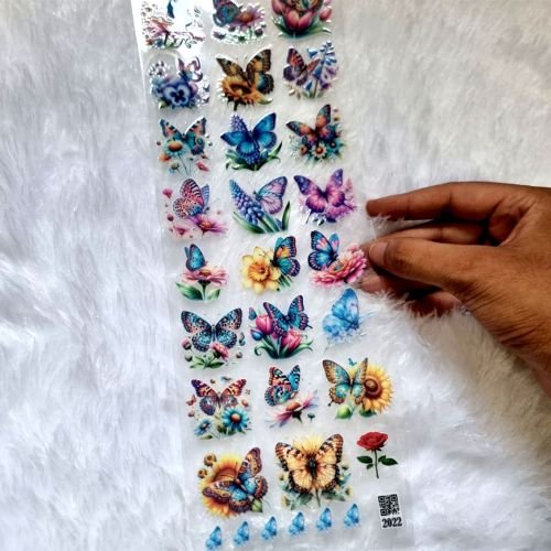 Pastel Butterfly UV DTF Sticker For Resin Art
