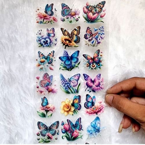 Pastel Butterfly UV DTF Sticker For Resin Art hover