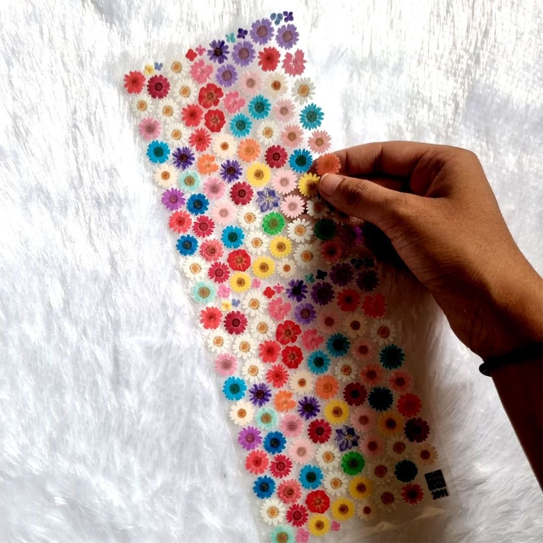 Premium Mix Daisy Flower Resin Art Sticker Sheet