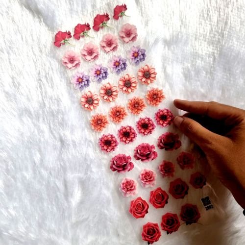 Premium UV DTF Flower Sticker Sheet For Resin Art