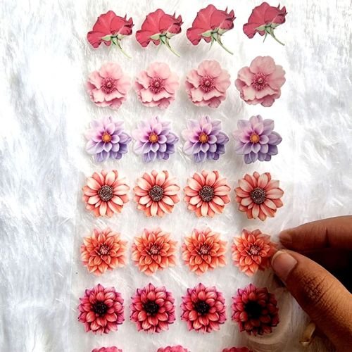 Premium UV DTF Flower Sticker Sheet For Resin Art hover