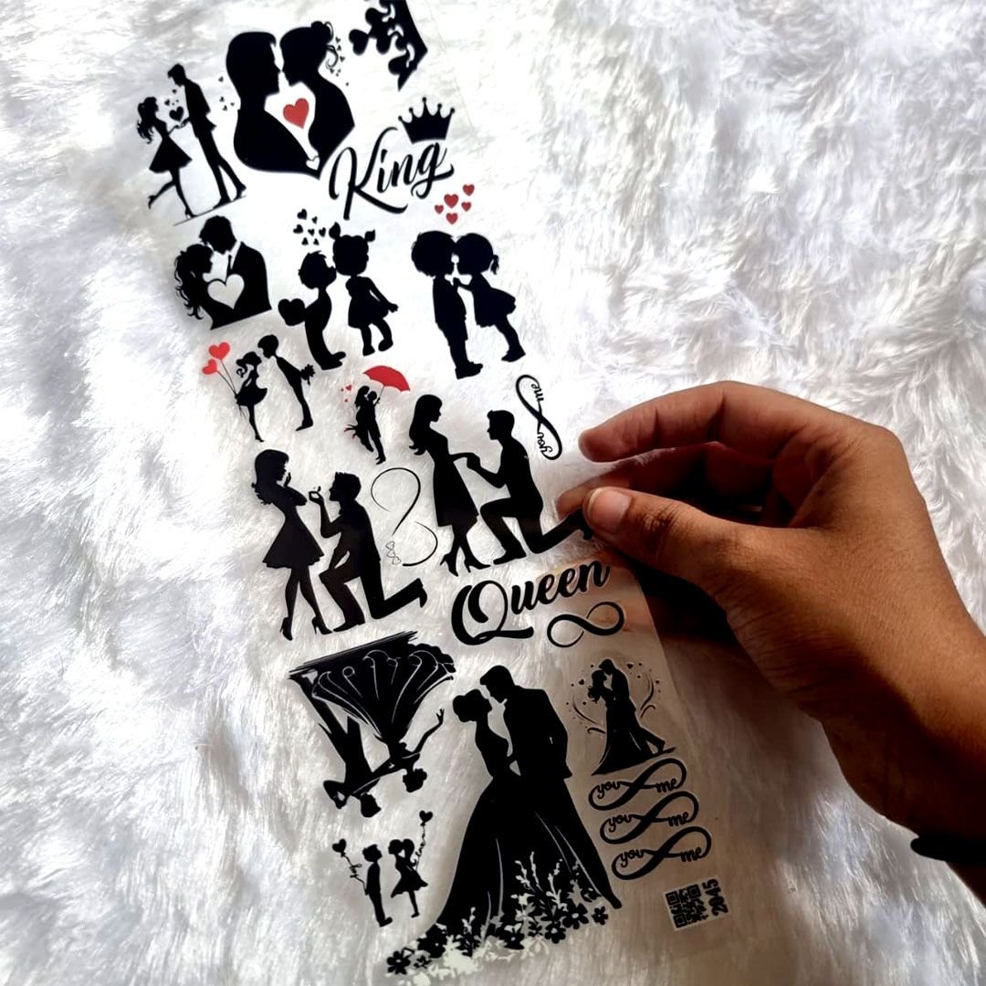 Proposal & Wedding Couple UV DTF Sheet