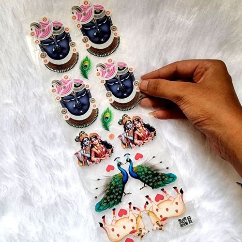 Radhe Krishna UV DTF Sticker For Resin Art
