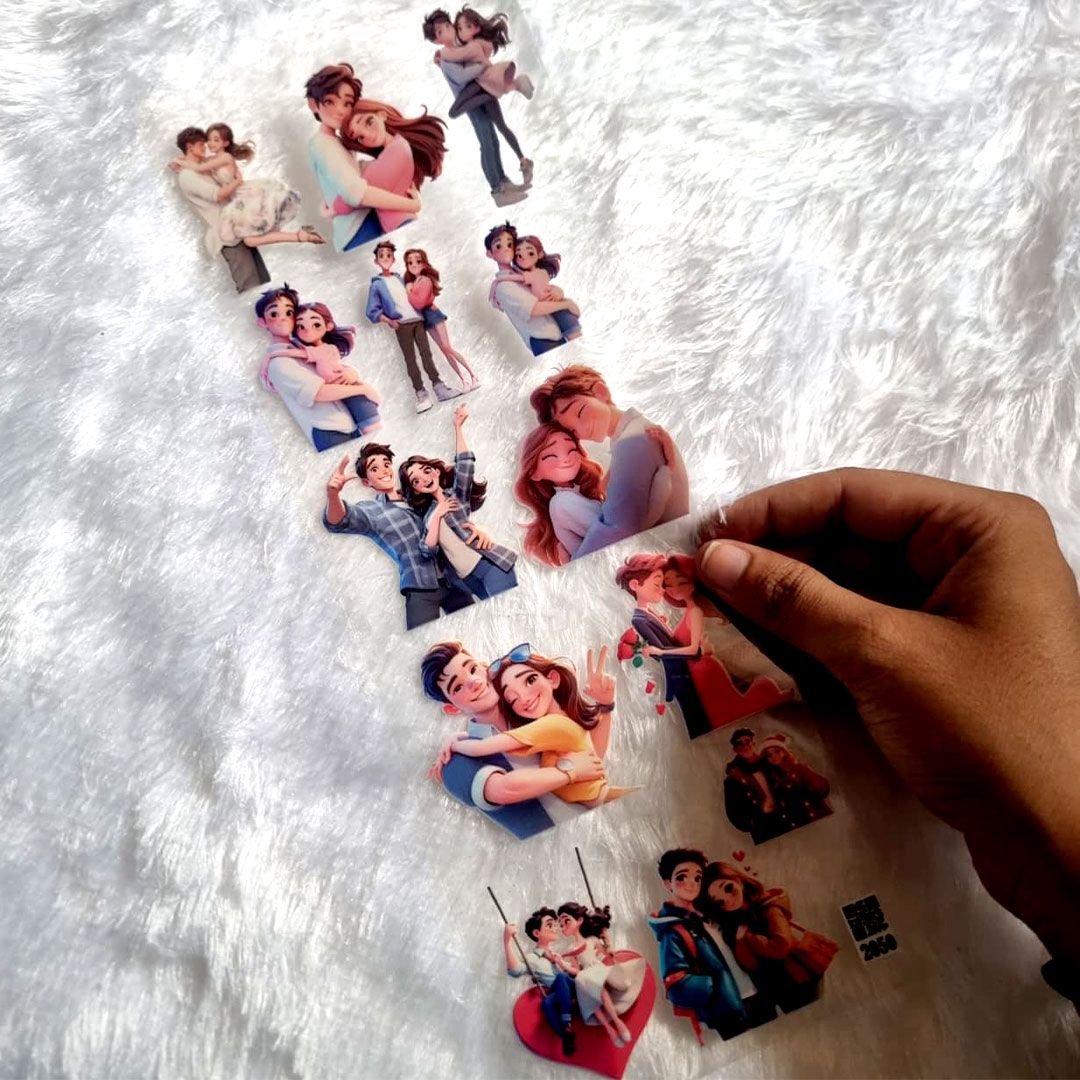 Romantic Couple UV DTF Sheet