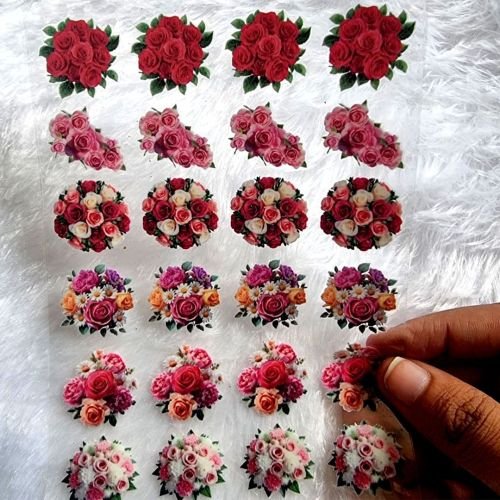 Rose Flower Bouquet UV DTF Transfer Sheet hover