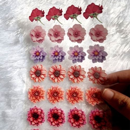 Roses And Daisies UV DTF Sticker For Resin Art hover
