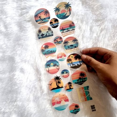 Sunset Beach UV DTF Transfer Sheet
