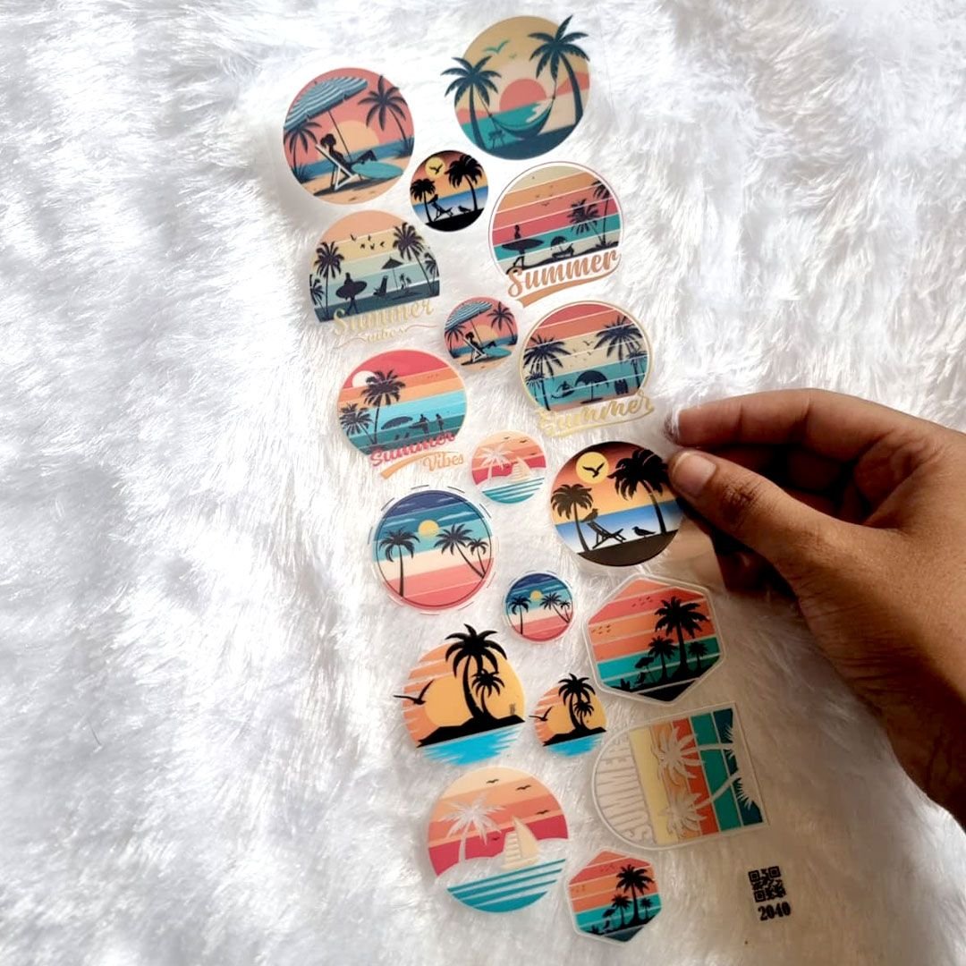 Sunset Beach UV DTF Transfer Sheet
