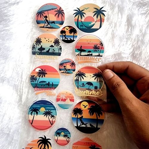 Sunset Beach UV DTF Transfer Sheet hover