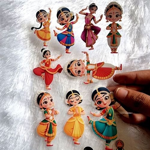 Traditional Indian Dance UV DTF Transfer Stickers hover