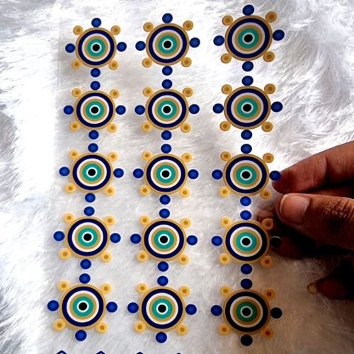 Turkish Evil Eye Transparent UV DTF Sticker Sheet hover