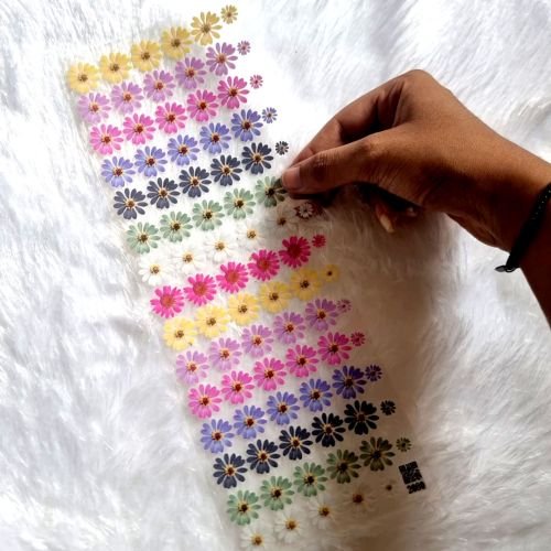 Vibrant Daisy-themed UV DTF Stickers