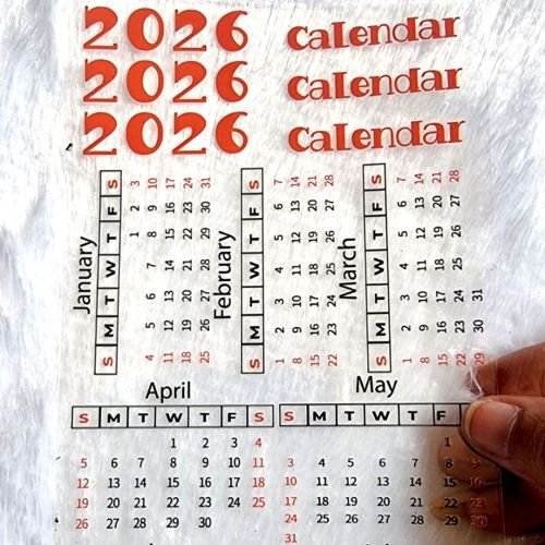 2026 Calendar Theme UV DTF Sticker For Resinart hover