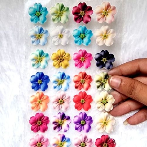 Colorful Flower Transparent UV DTF Decal Sheet hover