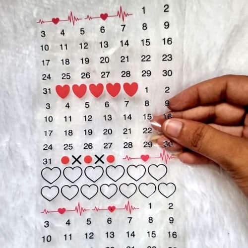 Couple Love Date Tracker UV DTF Decal Sheet hover