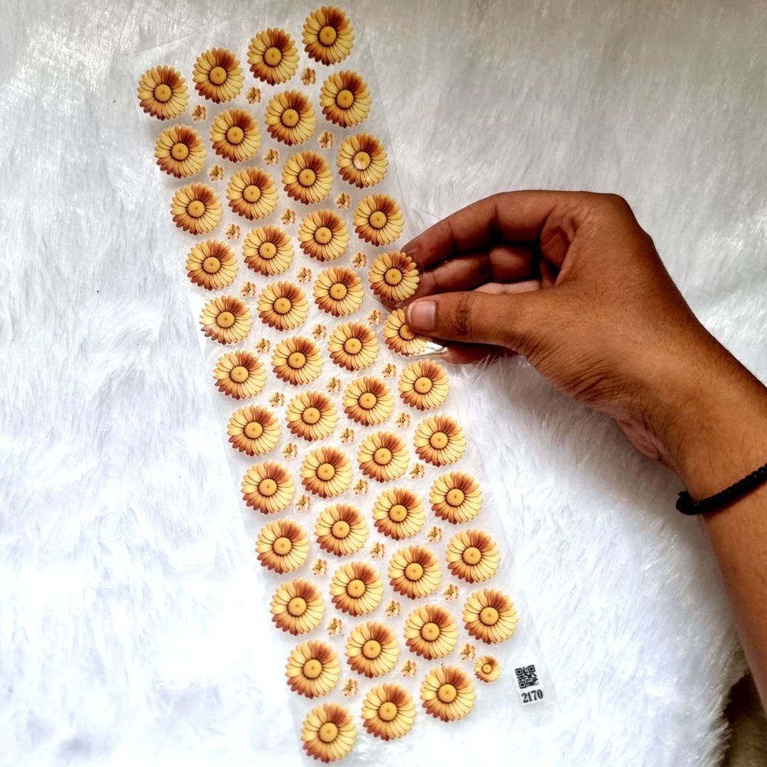 Daisy Golden Yellow Flowers Premium UV DTF Stickers