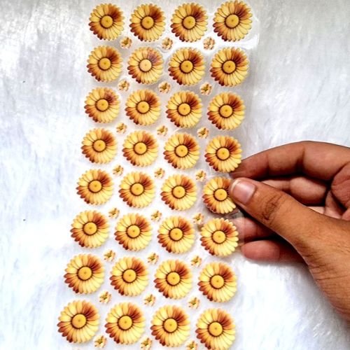 Daisy Golden Yellow Flowers Premium UV DTF Stickers hover