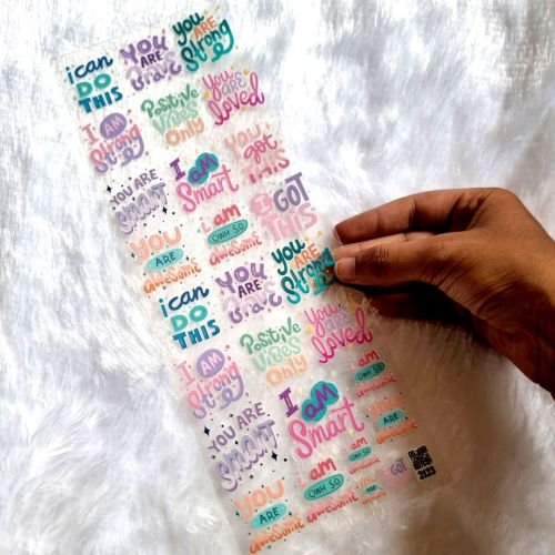 Doodle Collection Transparent UV DTF Sticker Sheet