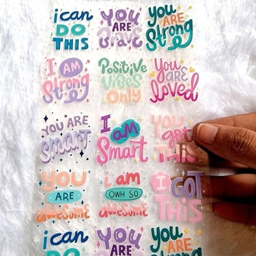 Doodle Collection Transparent UV DTF Sticker Sheet hover