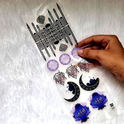 Eid Mubarak Decorative UV DTF Stickers For Resin Craft
