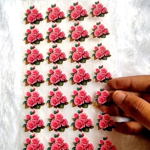 Flowers Transparent UV DTF Stickers hover
