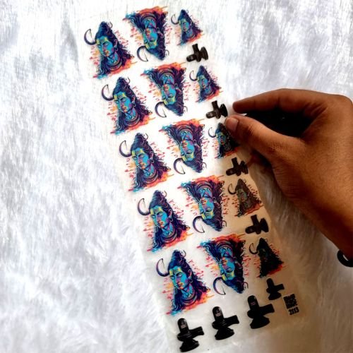 Iconic Lord Shiva UV DTF Sticker Sheet