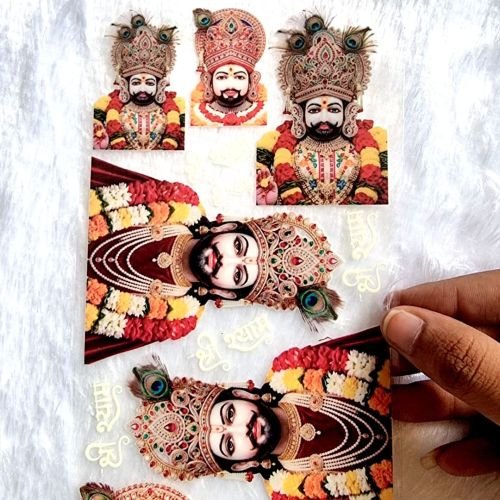 Khatu Shyam UV DTF Sticker Sheet hover