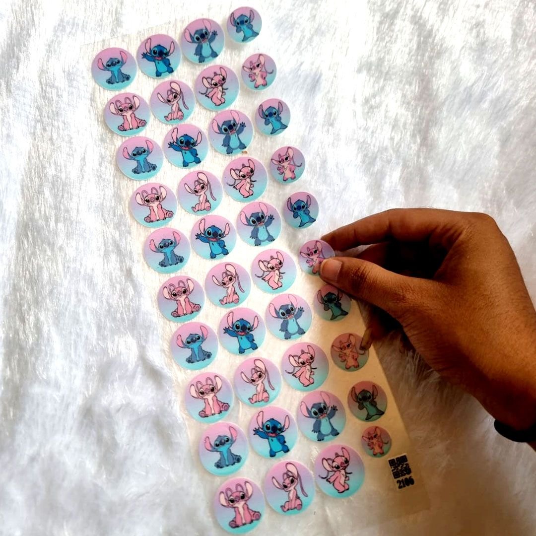 Lilo & Stitch Premium Cartoon Sticker Sheet For Resinart