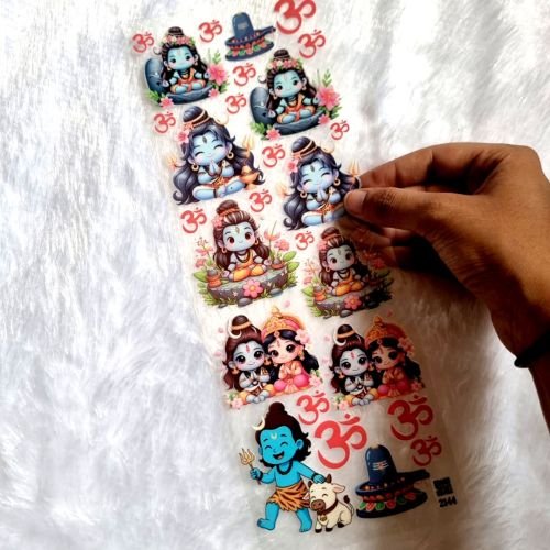 Lord Shiva And Parvati UV DTF Sticker For Resinart