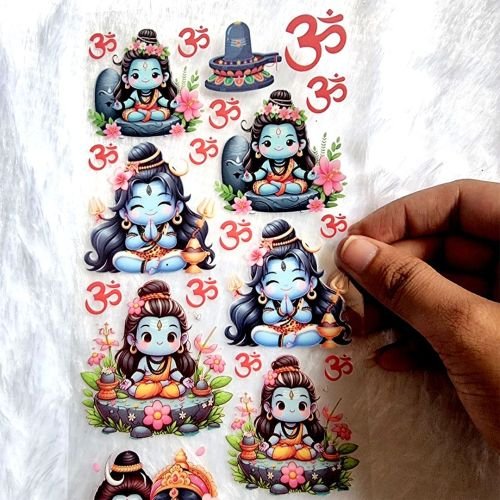 Lord Shiva And Parvati UV DTF Sticker For Resinart hover