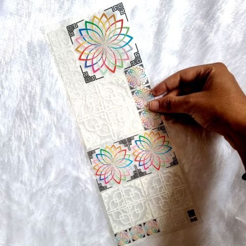 Mandala And Geometric Flower Designs UV DTF Transparent Stickers