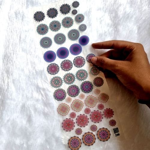 Mandala Style Decorative UV DTF Stricker Sheet