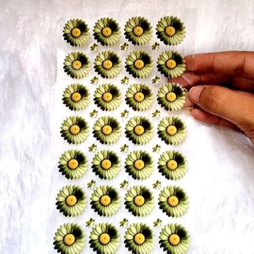 Mehndi Color Daisy Flower UV DTF Stickers hover