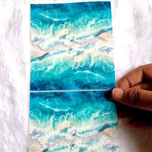 Ocean Waves UV DTF Sticker Sheet hover