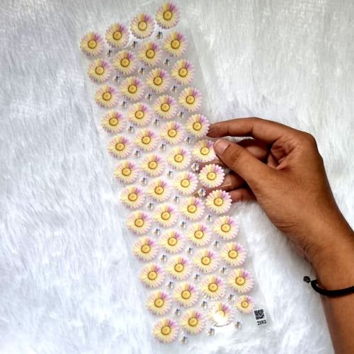 Pastel Rainbow Daisy Craft & Resin Art UV DTF Sticker Sheet
