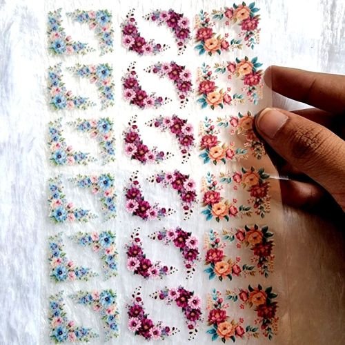 Premium Floral Design UV DTF Sticker Sheet hover