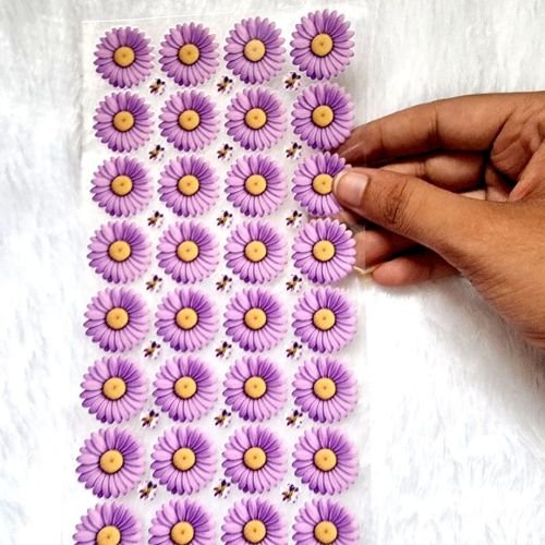 Premium Purple Floral UV DTF Decal Sheet For Resin Art hover