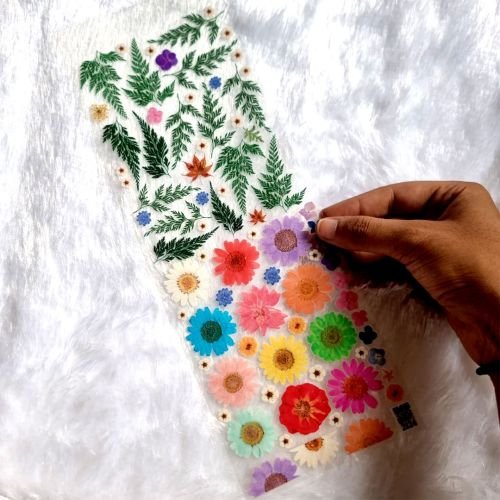 Real Pressed Flowers And Leaves UV DTF Sticker Sheet For Resin Art