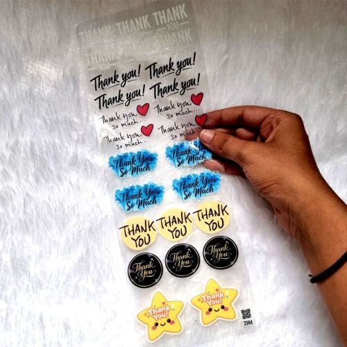 Thank You Premium Transparent UV DTF Stickers