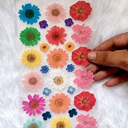 Colorful Mixed Flower UV DTF Resin Sticker hover
