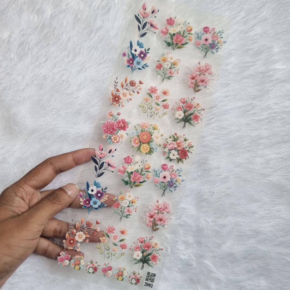 Floral Bouquet Sticker Sheet For Resinart