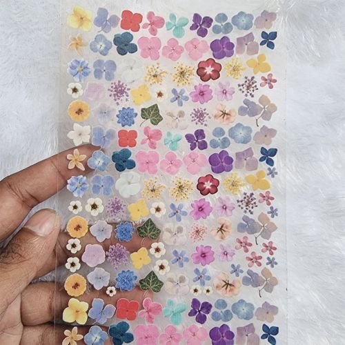 Pressed Wildflower Transparent UV DTF Sticker Collection hover