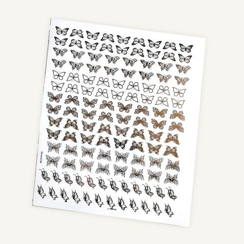 Butterfly Golden Embossed Insert Sheet A4 For Resin Art (TR809) hover