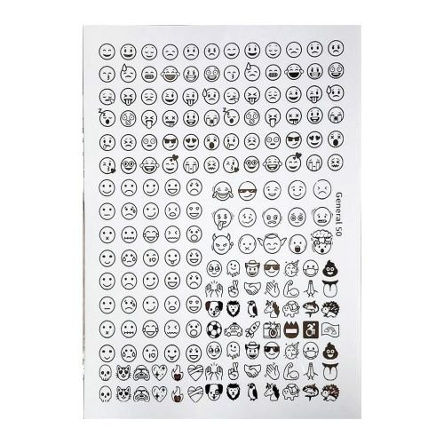 Emoji & Smiley Golden Embossed Insert Sheet A4 For Resin Art (TR899)