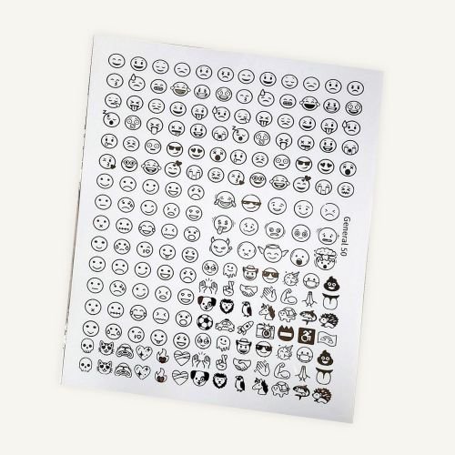 Emoji & Smiley Golden Embossed Insert Sheet A4 For Resin Art (TR899) hover