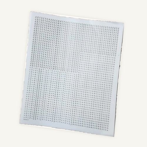 Mini Alphabet Golden Embossed Insert Sheet A4 For Resin Art (TR400) hover