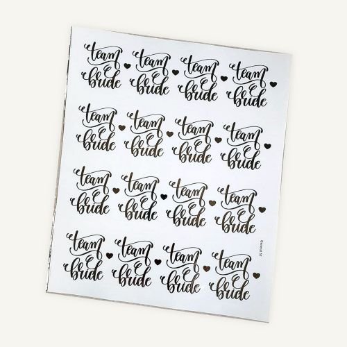 Team Bride Golden Embossed Insert Sheet A4 For Resin Art (TR900) hover