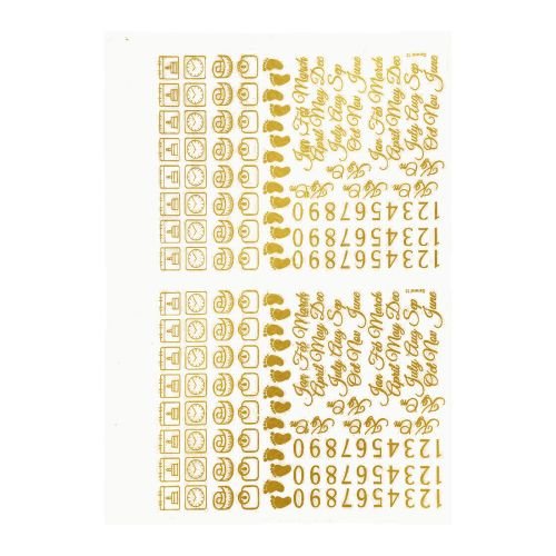 Baby Milestone Golden Embossed Insert Sheet A4 For Resin Art (TR432)